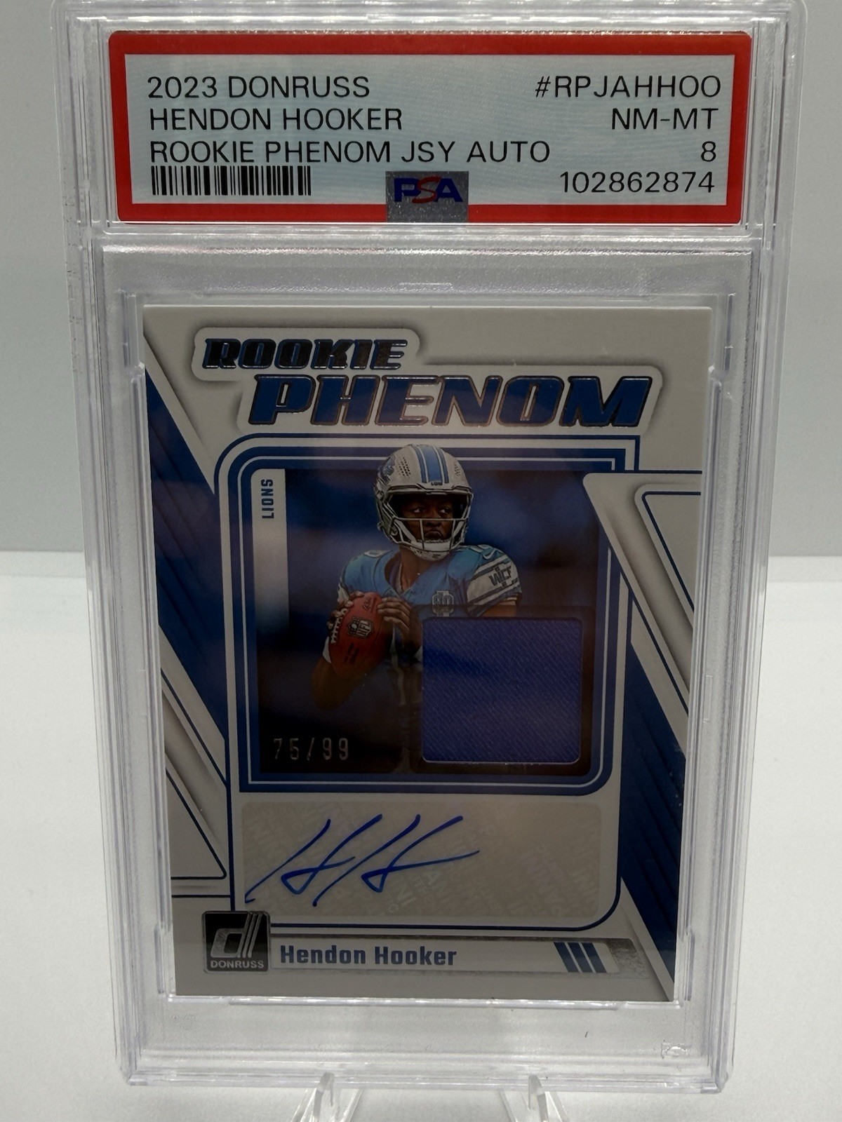 Hendon Hooker Panini Donruss Rookie Phenom Jersey Autographs #RPJAHHOO Base