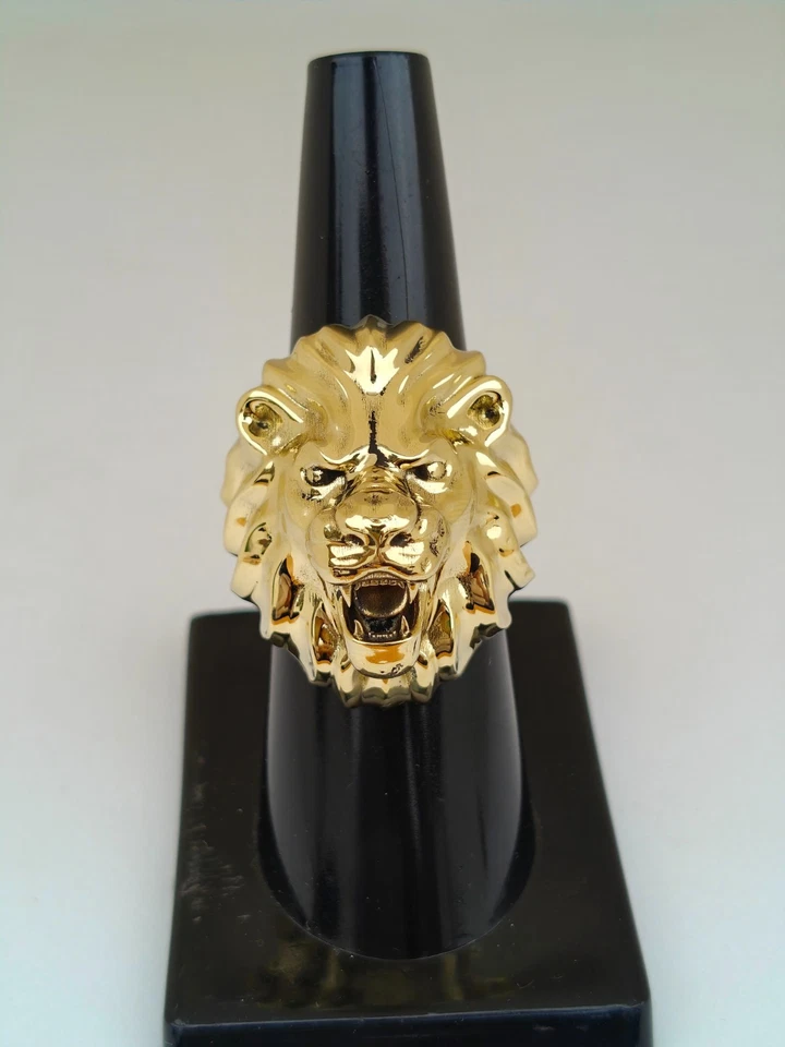 Anillo de tigre hecho a mano, anillo de cabeza de tigre blindado de latón para animales salvajes, amante de los animales Foto 2 de 4