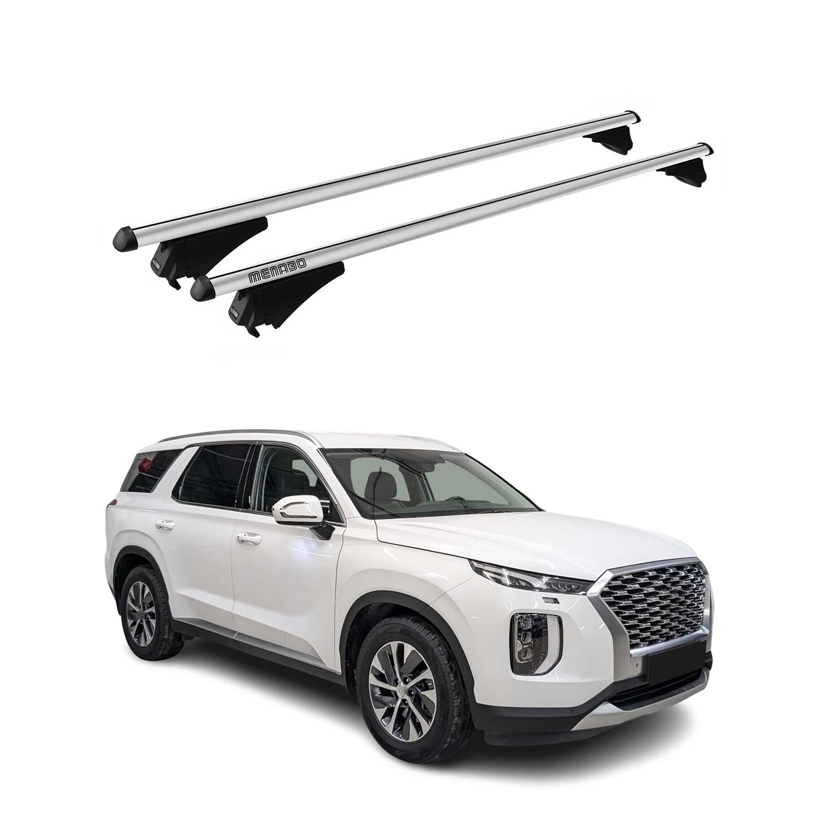 Barres de toit Hyundai Palisade 2019-2024 anti sifflement gris
