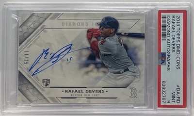 2018 Topps Diamond Icons Rafael Devers Rookie Autograph Auto RC #/25 PSA 9 MINT