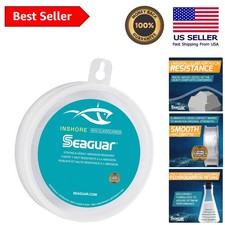 Inshore Fluorocarbon Fishing Leader - 40 lb , Superior Abrasion Resistance