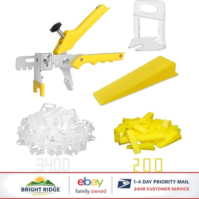 #ad Tile Leveling System with 3400 Spacers and 200 Reusable Wedges for Installation $127.18