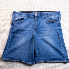 Democracy Ab solution Medium Wash Denim Shorts Womens 16 Blue Stretch Bermuda