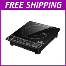 Portable Induction Cooktop Burner - 1800W Silver