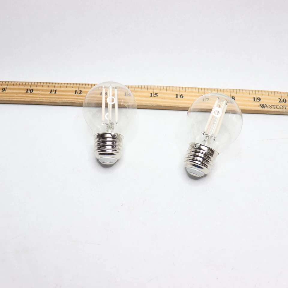 (2-Pk) Feit Electric Candelabra LED Light Bulb White Filament G16.5 40W Eqv - Image 3 of 4