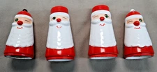 Vtg Winking Santa Salt Pepper Shaker Candle Holder SET Japan Commodore