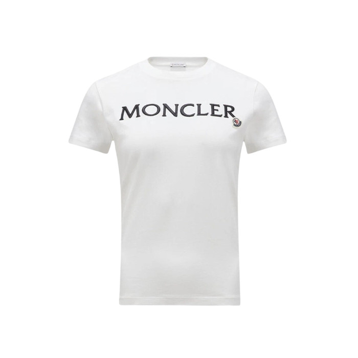 Moncler Embroidered Logo T-Shirt Off White (W) (24FW)