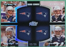 2011 Topps Prime Brady/Welker/Mallet/Vereen #QC-BWMV Silver Rainbow SP #02/25