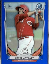 2014 Bowman Chrome 1st Blue /399 #CDP115 Gavin LaValley (J)  Cincinnati Reds