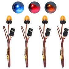 4Pcs 4.8-6V RC Car Strobing Flashing Rotating LED Light For Tamiya 1/14 RC Truck