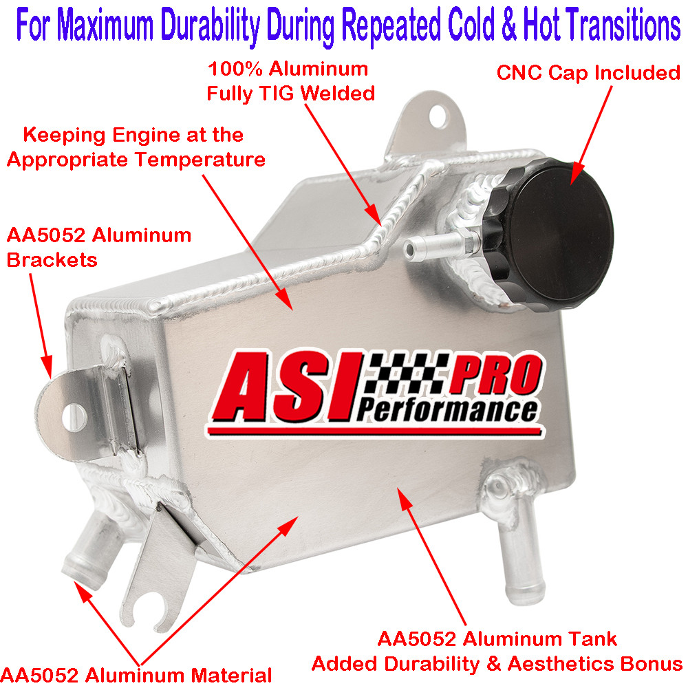 Vase d'expansion en aluminium anti-fuite pour Honda Civic 1.5L de 2017 à 2021