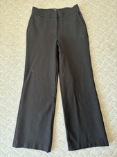 Quince Pants Womens 4 Black Straight Leg Flare Pull On Stretch Office Casual
