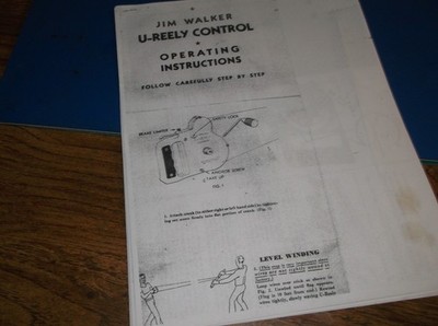 U-REELY  INSTRUCTION copies of originals. 6 pages (FREE SHIPPING (USA)