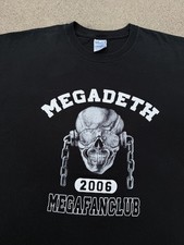 Vintage 2006 Megadeth Band Music Promo T-Shirt Size XL Mega Fan Club
