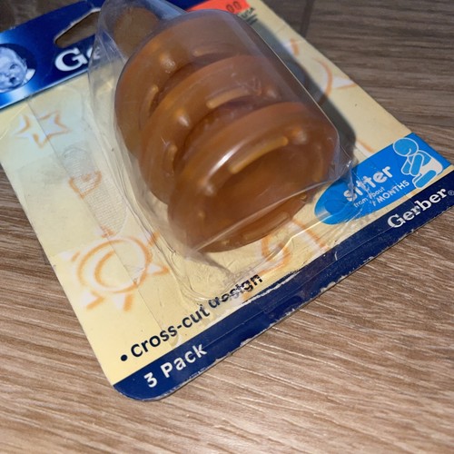 Vintage 2004 Gerber Cross Cut Rubber Latex Bottle Nipples Fast Flow NOS - Afbeelding 4 van 6