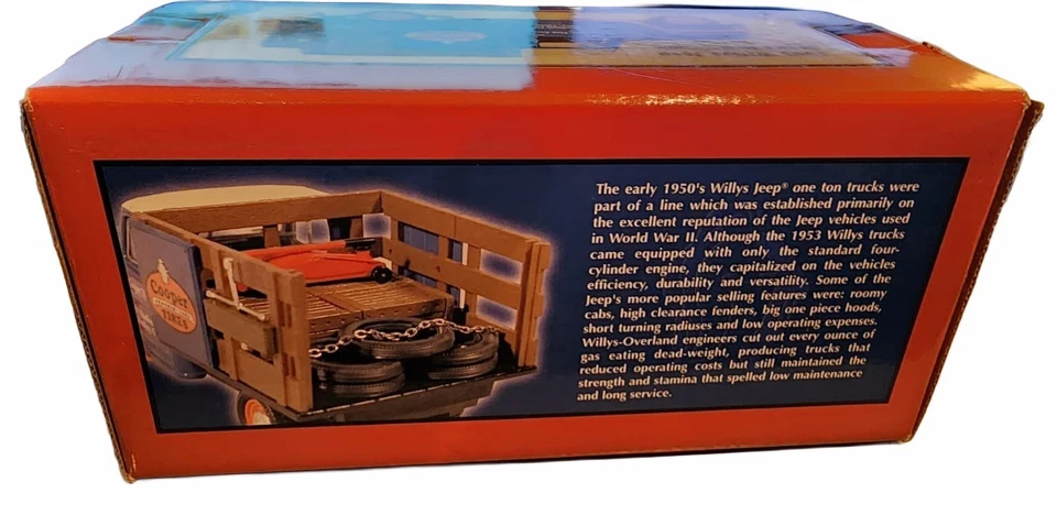 Cooper Tires 1953 Willys Jeep Stake 床卡车压铸汽车 1: 25 型号 — 第 3/4 张图片