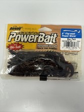 10 count Berkley 6" Power Worm Soft Fishing PowerBait Black Blue Fleck Color