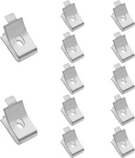12 Pack Pilaster Shelf Support Clip, Adjustable Stainless Steel Shelving Bracket