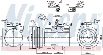 NISSENS 89238 Kompressor, Klimaanlage für HYUNDAI,KIA