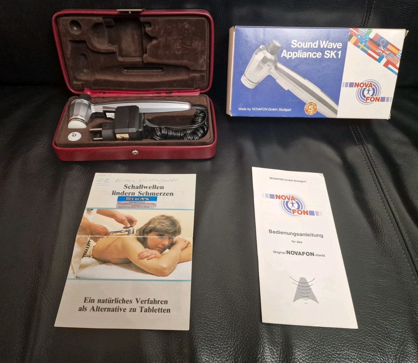 Novafon SK1 14V Massagegerät Schallenwellengerät Wie NEU mit OVP