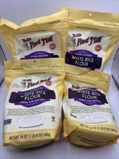 Bob's Red Mill - Flour White Rice Stone Ground - Case Of 4-24 Oz *Free Shipping*