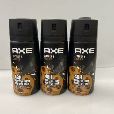 3X Axe Leather and Cookies Deodorant 48hrs Body Spray 150ml /5.07 Fl Oz