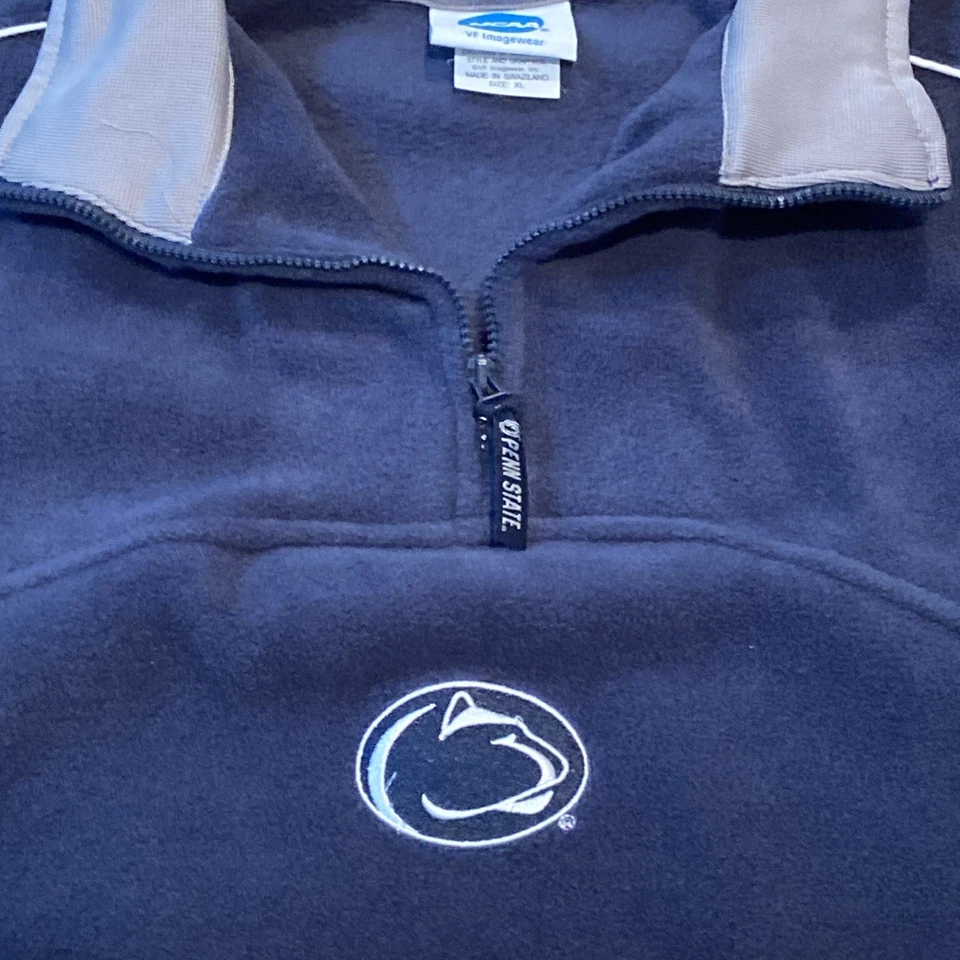 Pullover polar azul con cremallera cuello falso Penn State para hombre talla XL 1/4 en muy buen estado ropa de imagen Foto 2 de 4