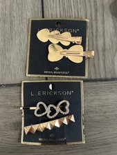 Lot Of 2 L.Erickson France Luxe Assorted Hair Accessories Hair Pin Hair Clips