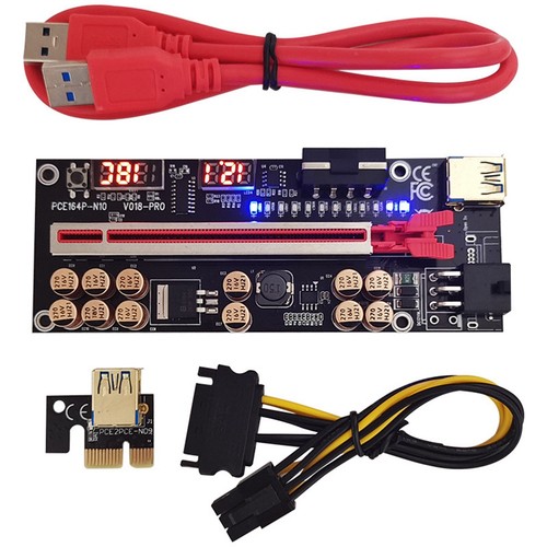 VER018 PRO PCI-E Riser Card USB 3.0 Kabel 018 PLUS PCI Express 1X Bis 16X E6531 - Afbeelding 5 van 6