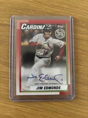 2025 Topps Series 1 - 1990 Topps Baseball Autographs Jim Edmonds #90A-JE (AU)