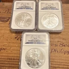 U.S. Mint 1997-1999 American Silver Eagle 3-Coin Set NGC MS69  Set 221 of 1500