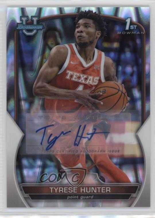 2022 Bowman U Chrome Prospect RayWave Refractor /199 Tyrese Hunter #15 Auto 0c6