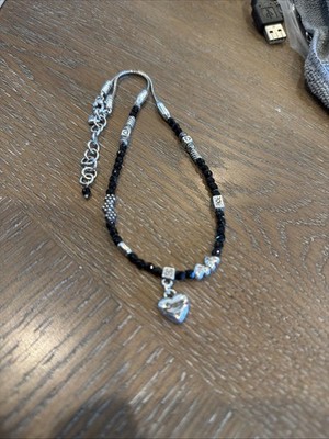 Brighton Dream Heart Black Crystal Necklace **RETIRED**