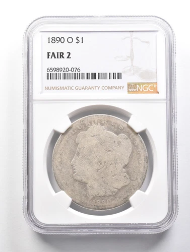 LOWBALL 1890-O Morgan Silver Dollar NGC Low Ball FR2 FR-2 Fair Pocket Piece *861