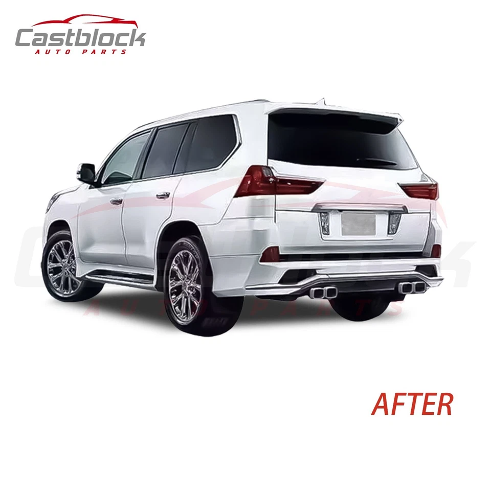 Kit de carrocería limitada para Lexus LX570 2016-21 rejilla alerón labial blanco + carcasa espejo Foto 4 de 4