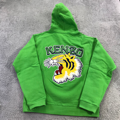 KENZO Sweater Mens Medium Embroidered Tiger University 1970 Hoodie  Sweatshirt A3