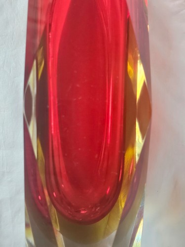 Gorgeous Italian Murano Sommerso red and amber tri-colour vase, (d) - Picture 11 of 20
