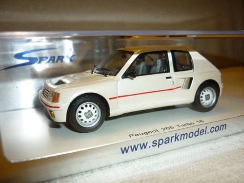 Spark 1/43 Peugeot 205 Turbo 16 Road Version White S1263 w/Box from japan