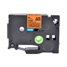 1PK Compatible with Brother PTouch Tze Tz B11 Fluorescent Orange Label Tape 6mm