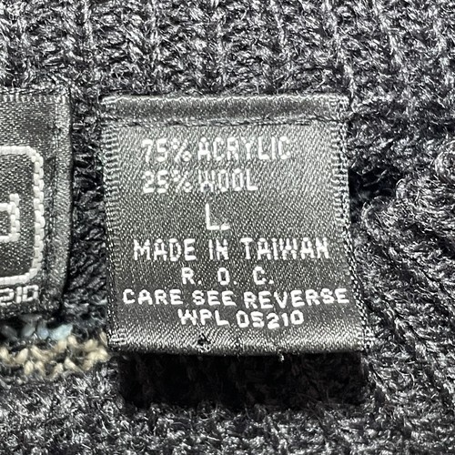 Maglione vintage Peter England uomo taglia grande nero pullover misto lana azteca - Foto 4 di 10