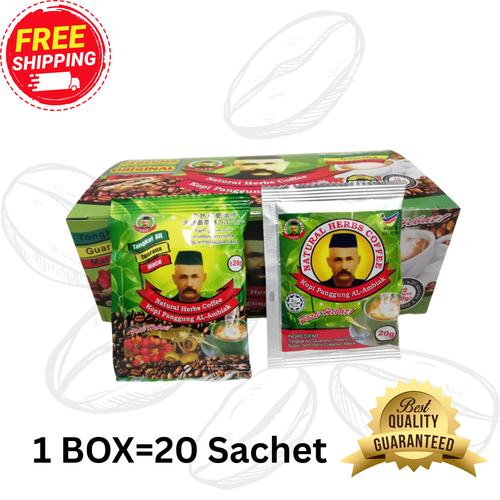 20X Green Coffee Herbal Kopi Natural Instant Herb Healthy For Man FREE SHIPPING - Picture 1 of 6