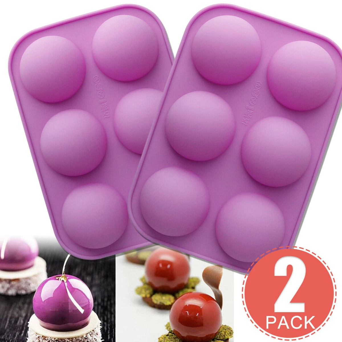 Stampo In Silicone Per Dolci A Forma Di Rosa - 6 Cavità Per Cioccolato, Muffin, Mousse E Ghiaccio - Adatto A Forno E Frigorifero