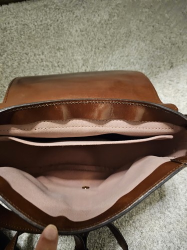 THE BRIDGE Brown Leather Woman Cross-body Bag Cernaia Line - Picture 11 of 13
