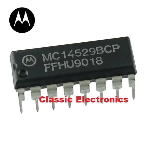 Original Motorola MC14529BCP Doble 4 Canales Analógico Selector de Datos IC 16-Pin DIP - Imagen 1 de 4