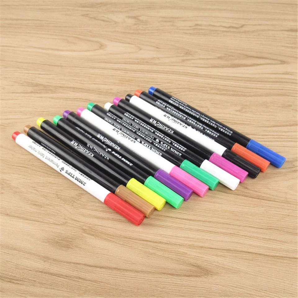 T-Shirt Permanent Stoff Farbe Marker Stift Textil Kleidung Schuhe 13 Farben - Bild 3 von 4