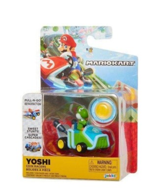Nintendo Mariokart Coin Racers Yoshi Pull N Go Sweet Stunts Car Jakks Pacific