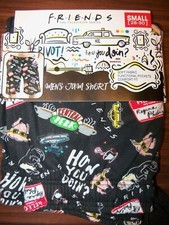 Friends How You Doin Black Sleep Pajama PJ Jam Shorts Mens Size Small NWT