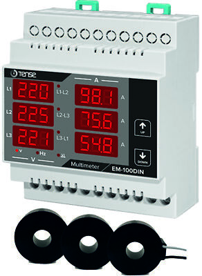 3-Phasen Multimeter Stromanzeige Spannung Einbaumessgerät DIN Hutschiene digital