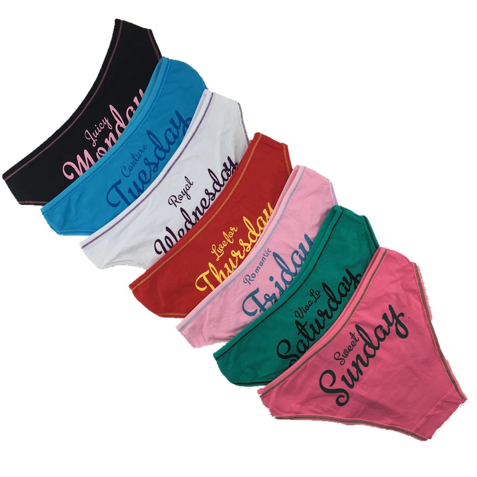 7 Pack Women's Cotton Underwear Ladies Sexy Briefs Knickers Lingerie Underpants - Image 2 of 4