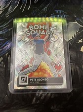 2022 Donruss Pete Alonso Bomb Squad Silver Rapture Insert, Card BS-7